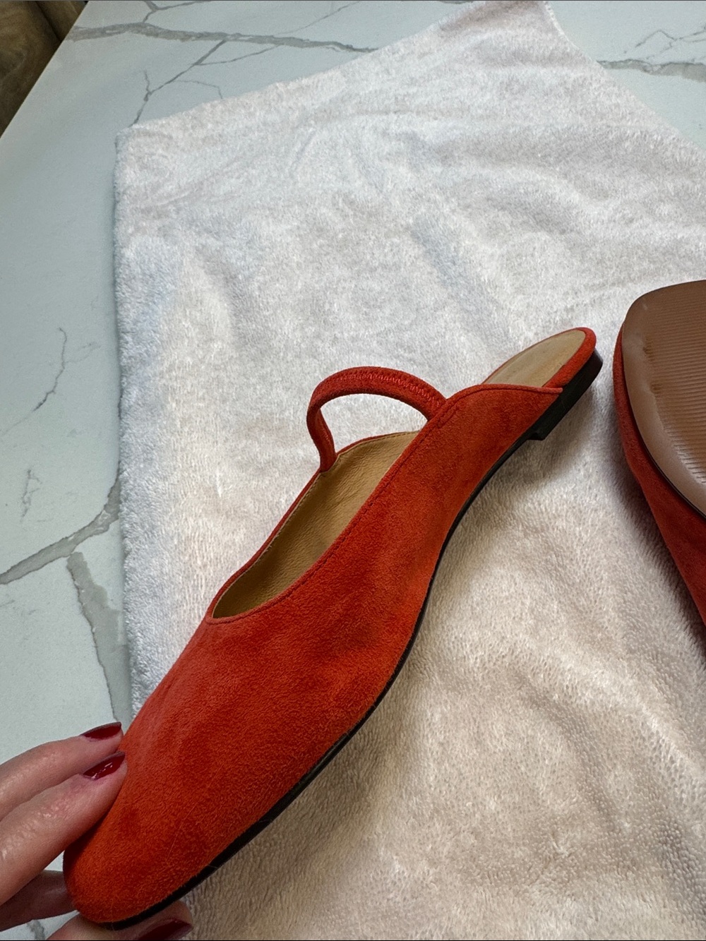 Classic Red Suede Slingback Flats- Madewell size 9 (Never Worn) - Picture 7 of 8